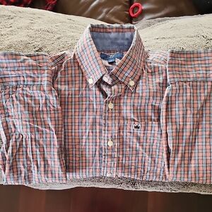 Crown And Ivy Kids Plaid Button Down Shirt - Red and Blue